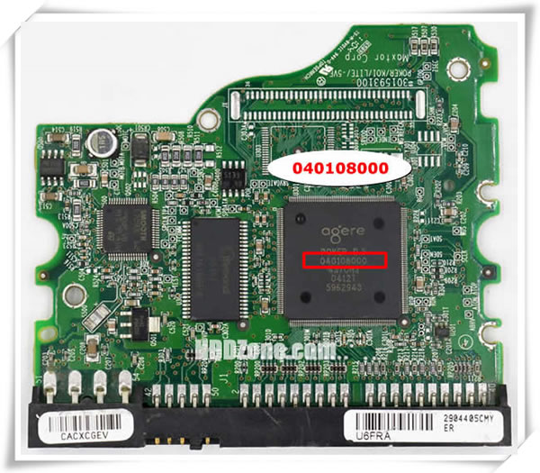 Maxtor PCB 040108000 Main Controller IC Number