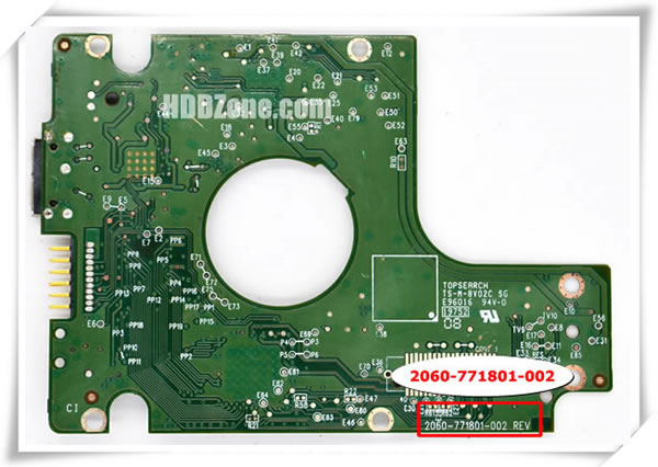 Carte contrôleur PCB 2060-771801-002 WD5000BMVW-11S5XS1